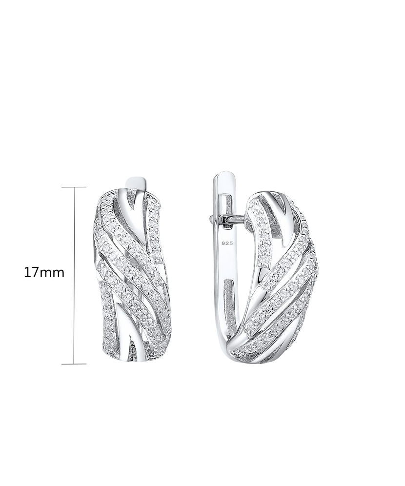 Sidabriniai auskarai su cirkoniais  - Goldinga