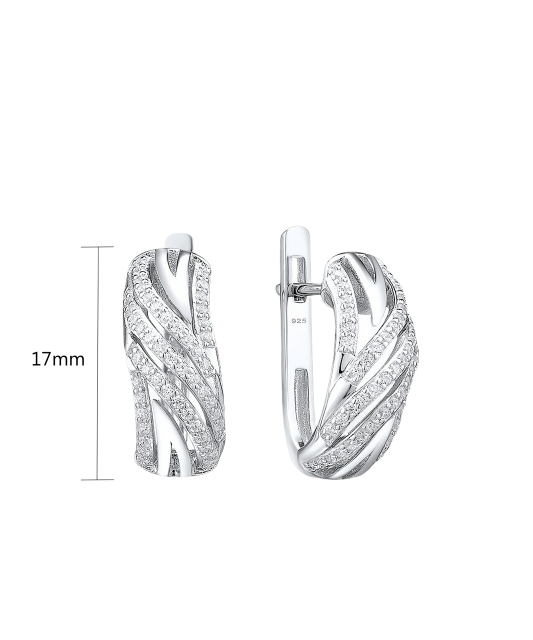 Sidabriniai auskarai su cirkoniais  - Goldinga