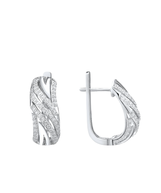 Sidabriniai auskarai su cirkoniais  - Goldinga