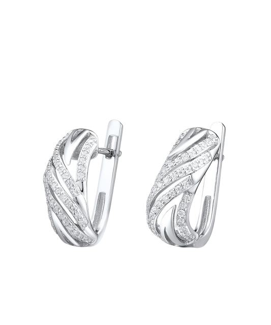 Sidabriniai auskarai su cirkoniais  - Goldinga