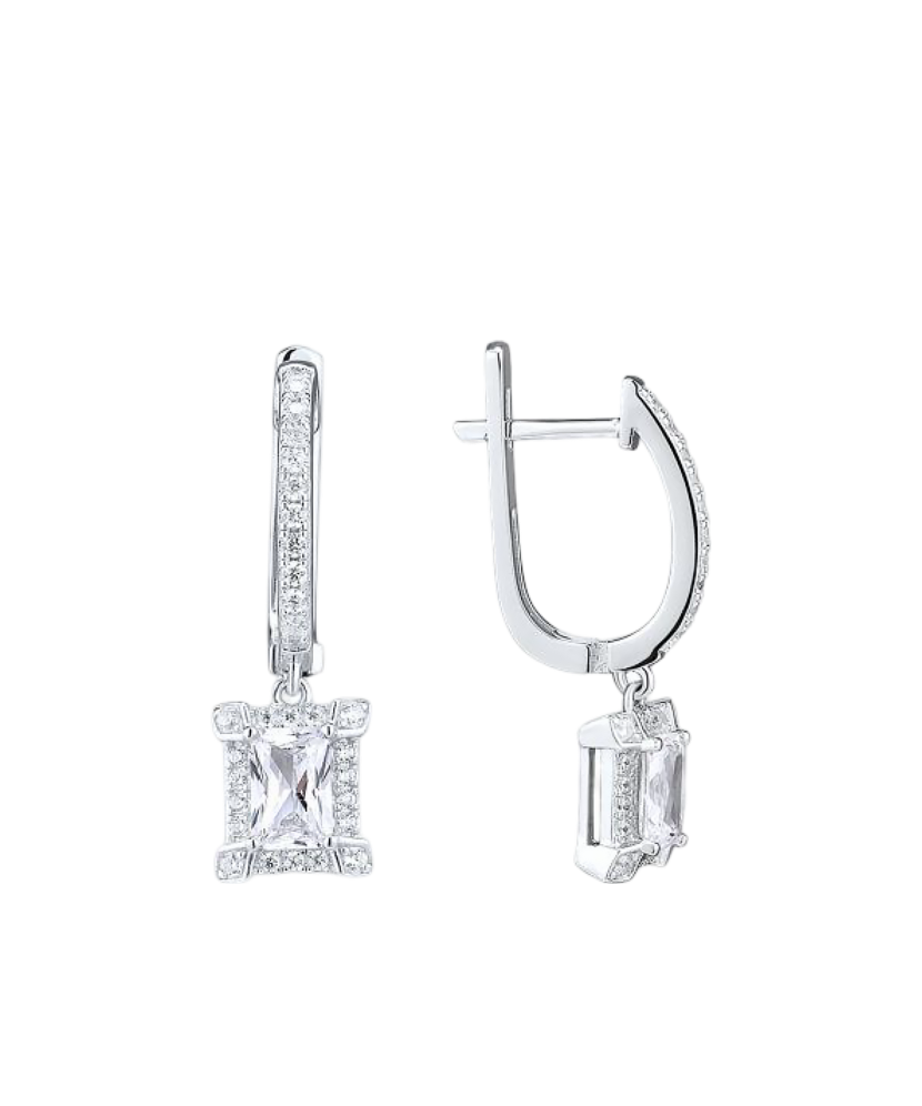 Sidabriniai auskarai su cirkoniais  - Goldinga