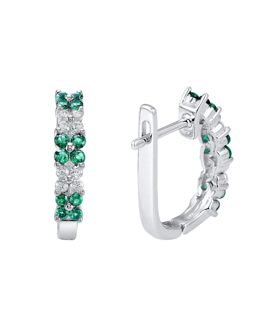 Sidabriniai auskarai su cirkoniais  - Goldinga