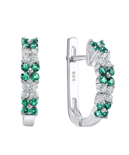 Sidabriniai auskarai su cirkoniais  - Goldinga