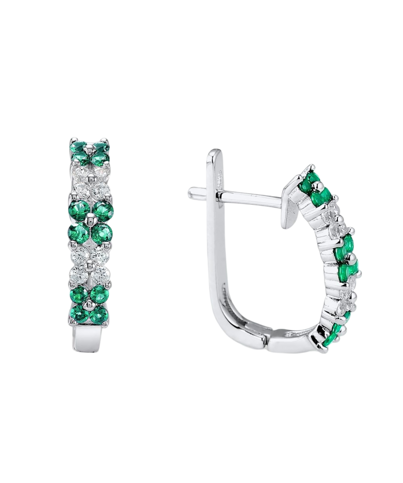 Sidabriniai auskarai su cirkoniais  - Goldinga