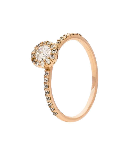 Auksinis žiedas su cirkoniais  - Goldinga