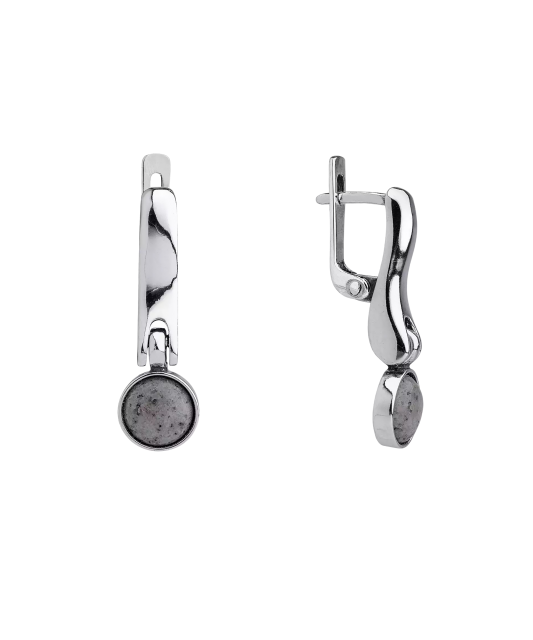 Sidabriniai auskarai su jaspiu  - Goldinga