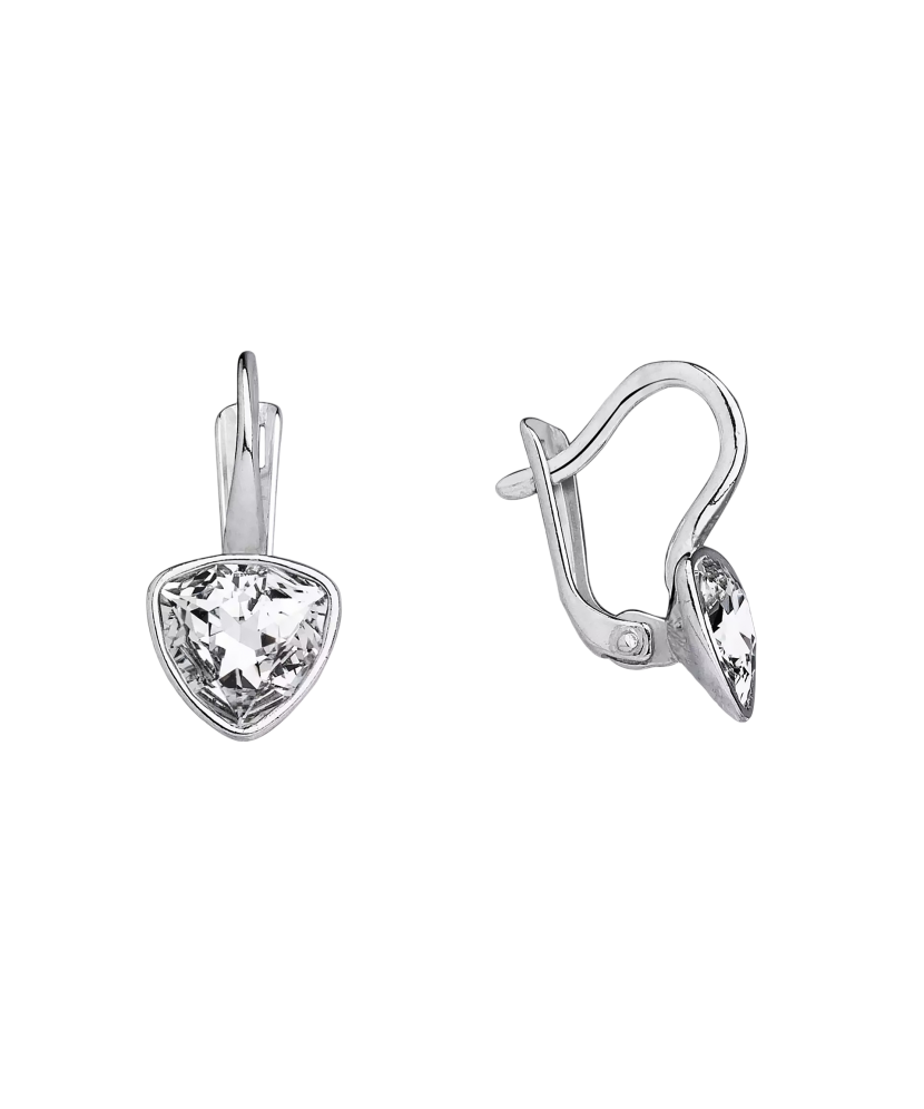 Sidabriniai auskarai su kristalais  - Goldinga