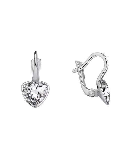 Sidabriniai auskarai su kristalais  - Goldinga