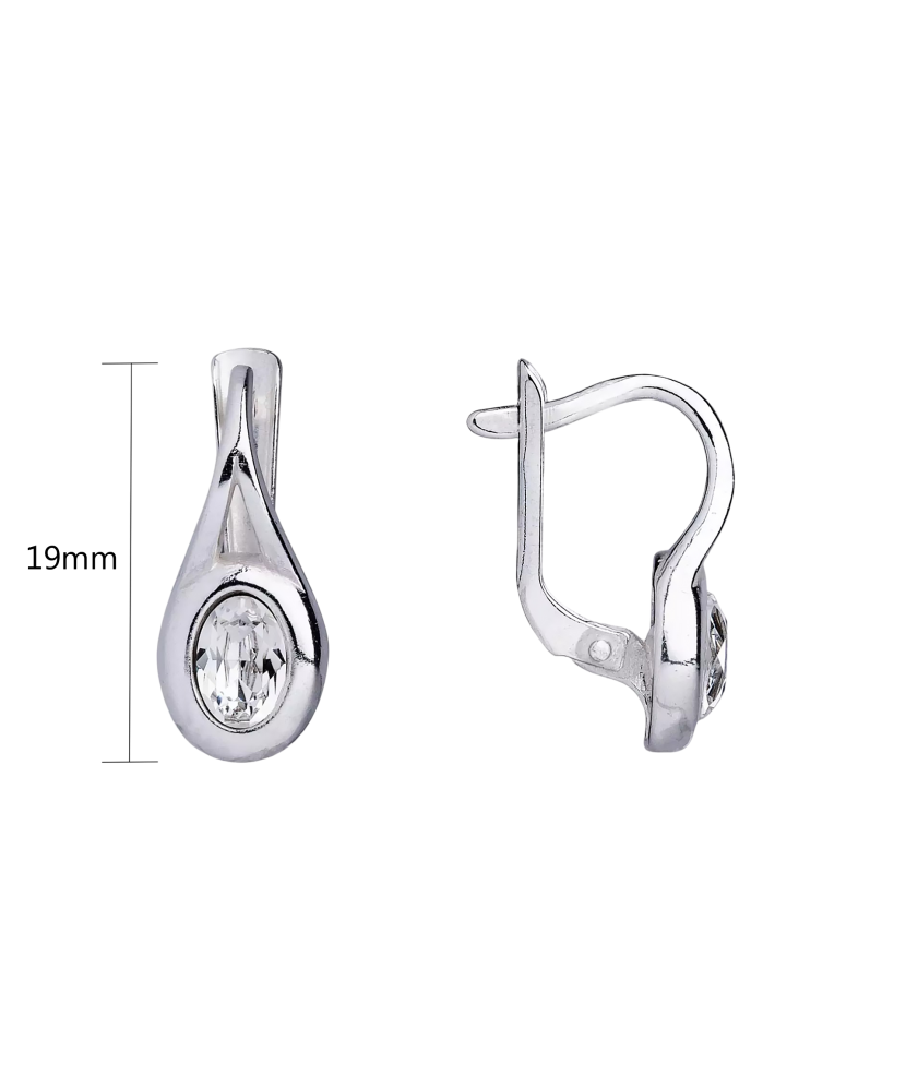 Sidabriniai auskarai su kristalais  - Goldinga