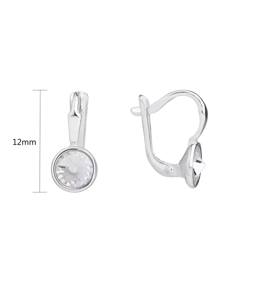 Sidabriniai auskarai su kristalais  - Goldinga