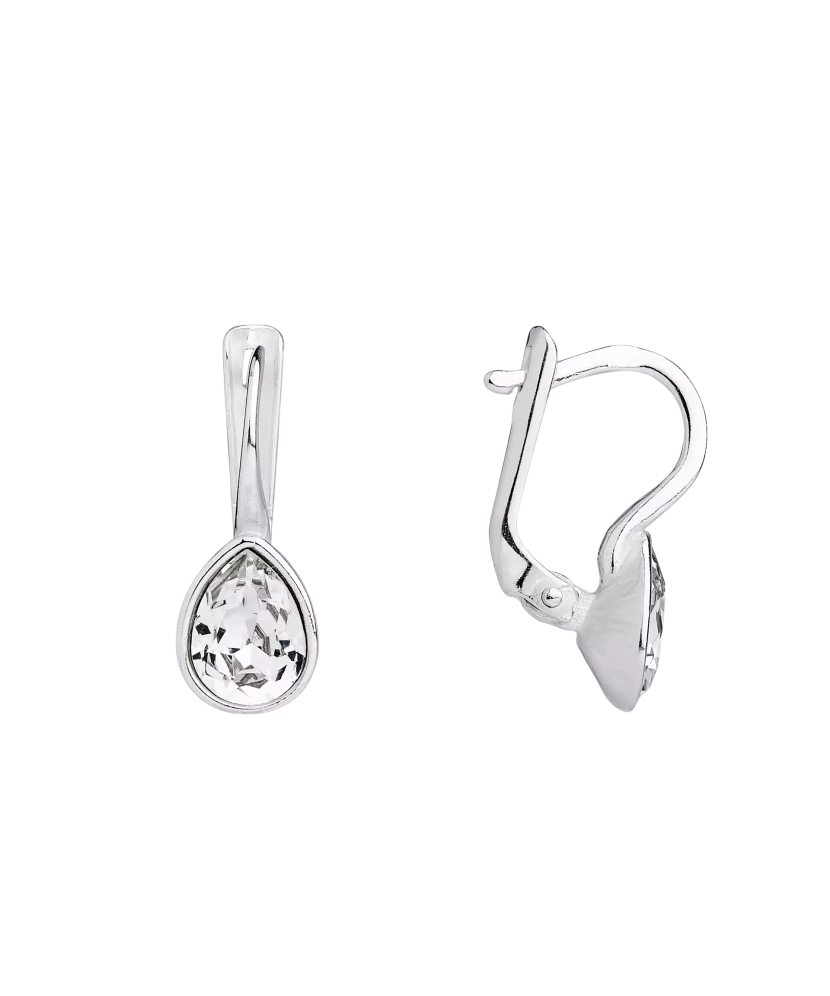 Sidabriniai auskarai su kristalais  - Goldinga