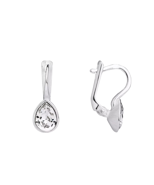 Sidabriniai auskarai su kristalais  - Goldinga