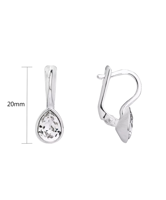 Sidabriniai auskarai su kristalais  - Goldinga