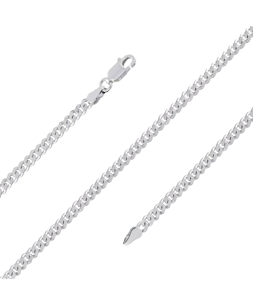 Sidabrinė apyrankė "Curb" 3.1mm  - Goldinga