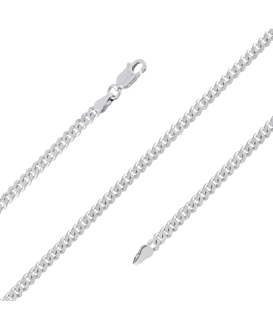 Sidabrinė apyrankė "Curb" 3.1mm  - Goldinga