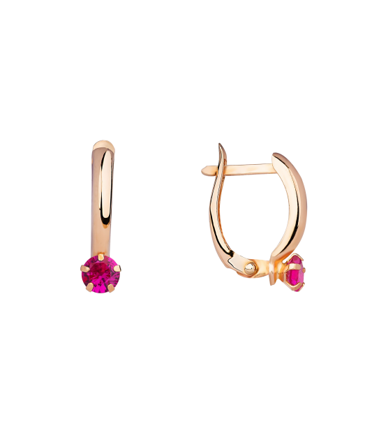 Auksiniai auskarai su cirkoniais  - Goldinga