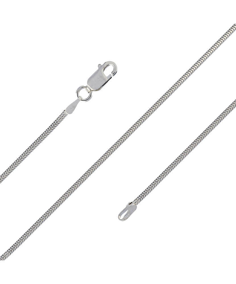 Sidabrinė Grandinėlė Dengta Rodžiu "Snake" 1.6mm  - Goldinga