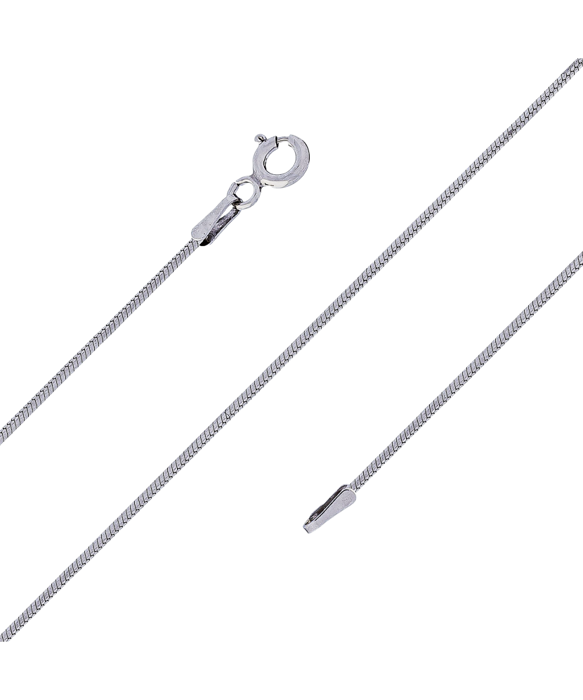 Sidabrinė Grandinėlė Dengta Rodžiu "Snake" 1.3mm  - Goldinga
