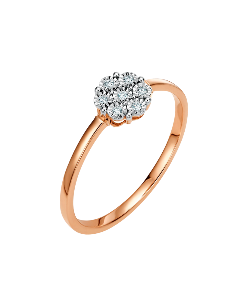 Auksinis žiedas su deimantais  - Goldinga