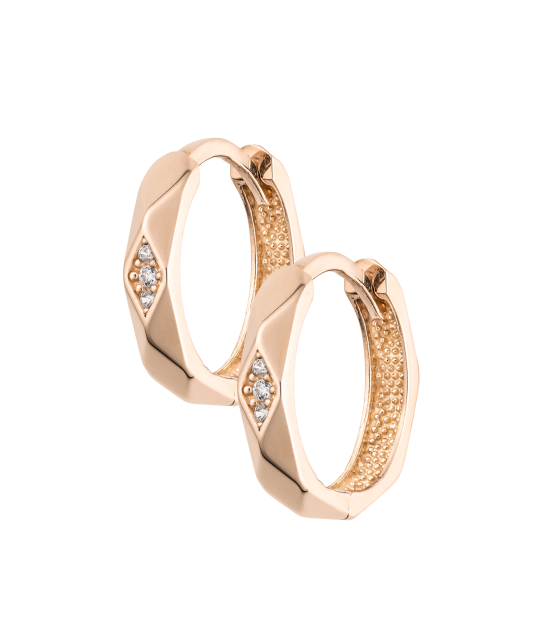 Auksiniai auskarai su cirkoniais