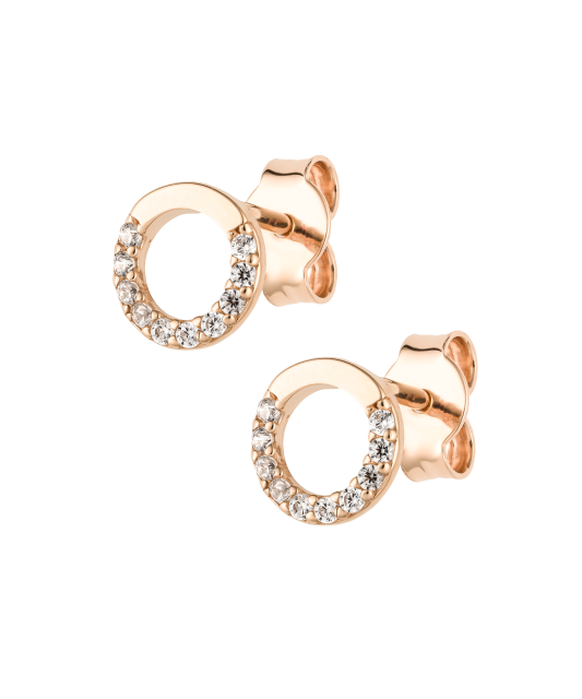 Auksiniai auskarai su cirkoniais - Auksiniai auskarai - Goldinga