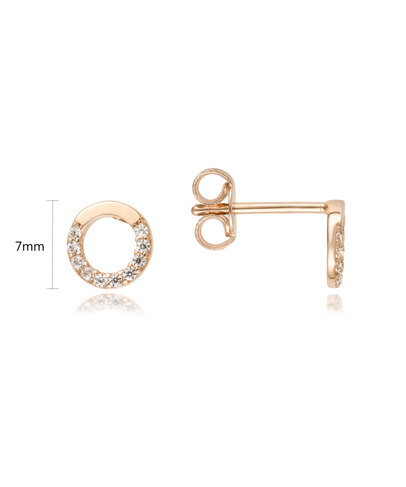 Auksiniai auskarai su cirkoniais - Auksiniai auskarai - Goldinga