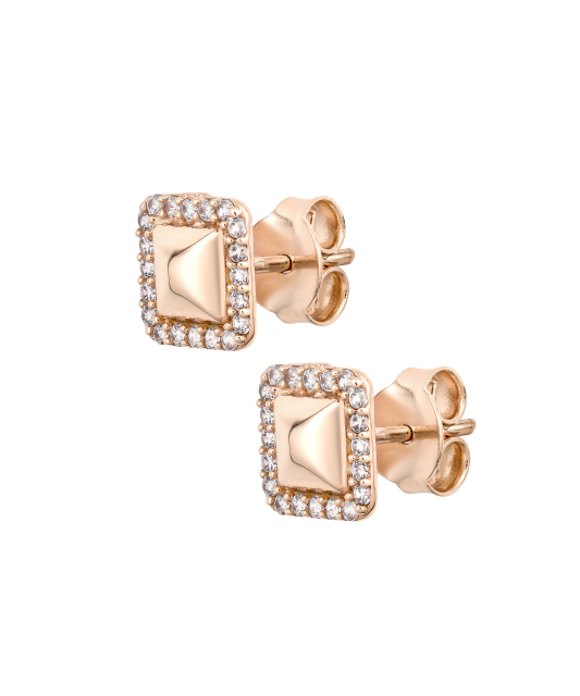 Auksiniai auskarai su cirkoniais - Auksiniai auskarai - Goldinga