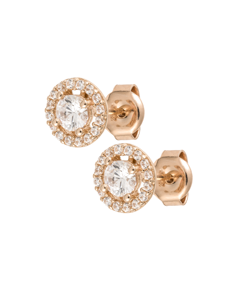 Auksiniai auskarai su cirkoniais - Auksiniai auskarai - Goldinga