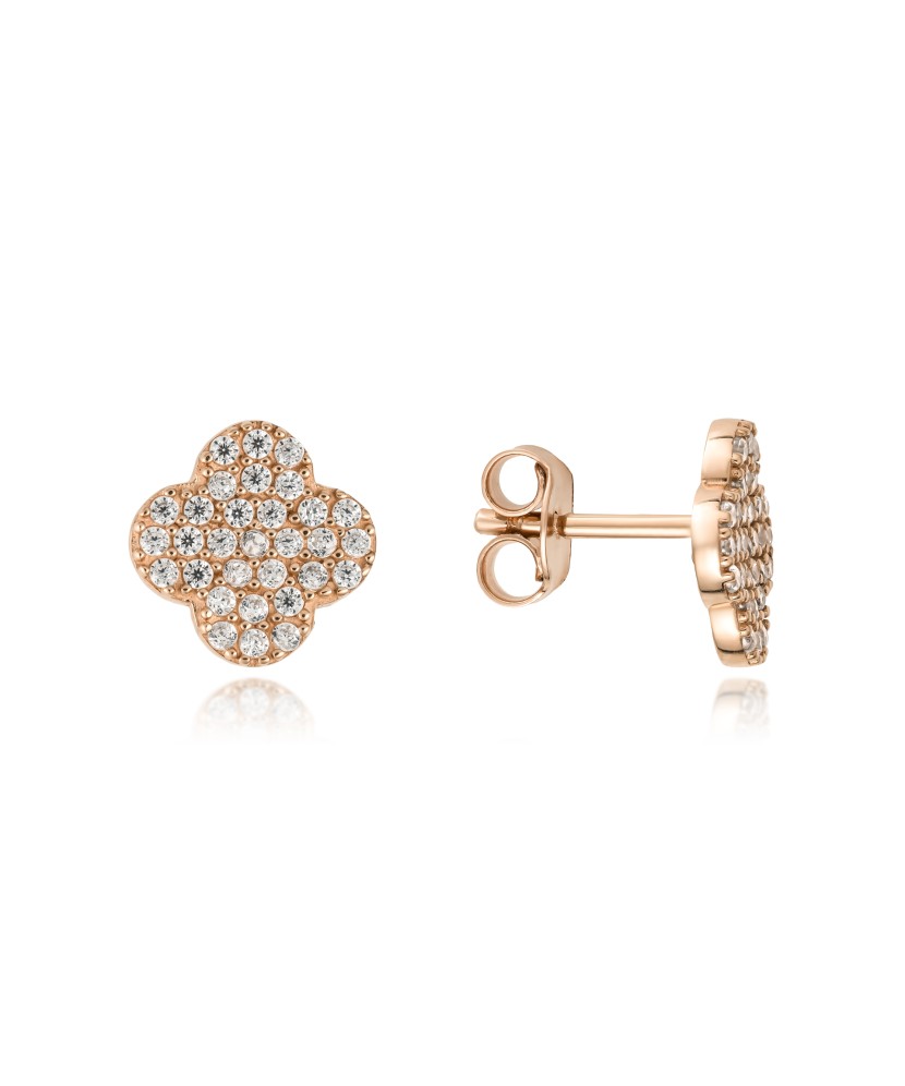 Auksiniai auskarai su cirkoniais - Auksiniai auskarai - Goldinga