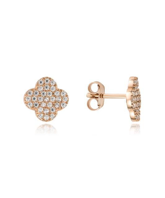 Auksiniai auskarai su cirkoniais - Auksiniai auskarai - Goldinga