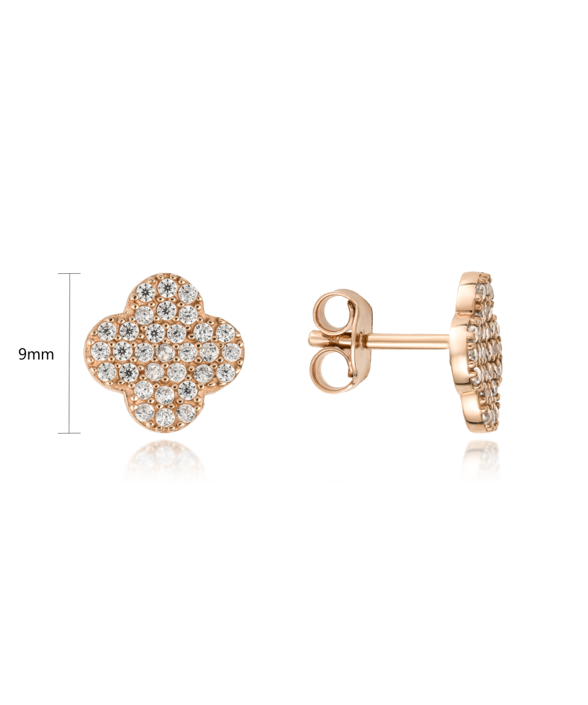 Auksiniai auskarai su cirkoniais - Auksiniai auskarai - Goldinga