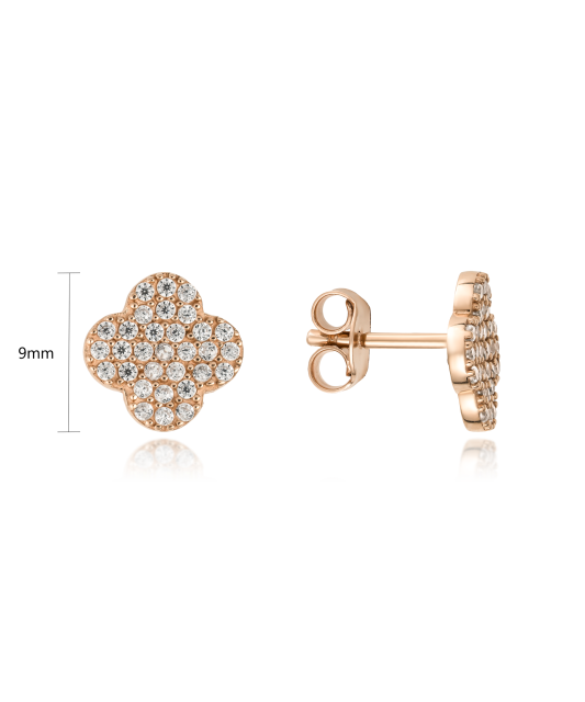 Auksiniai auskarai su cirkoniais - Auksiniai auskarai - Goldinga