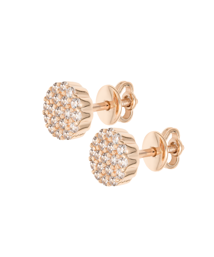 Auksiniai auskarai su cirkoniais - Auksiniai auskarai - Goldinga