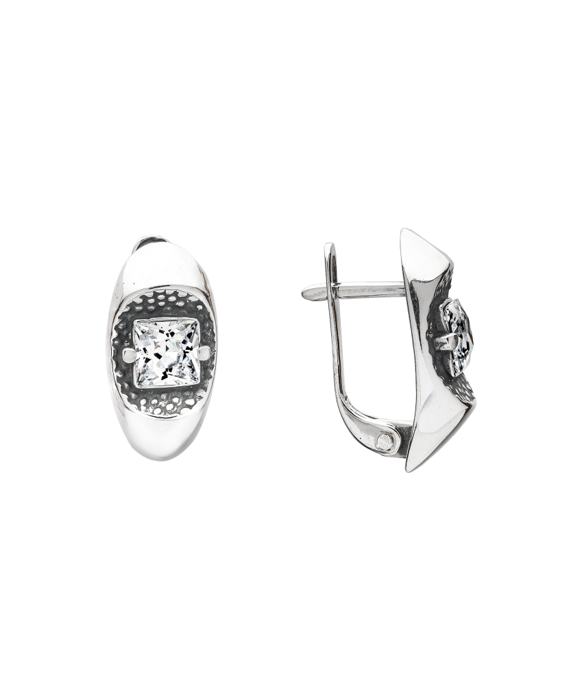 Sidabriniai auskarai su cirkoniu  - Goldinga