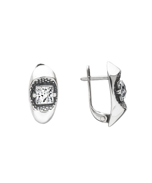 Sidabriniai auskarai su cirkoniu  - Goldinga