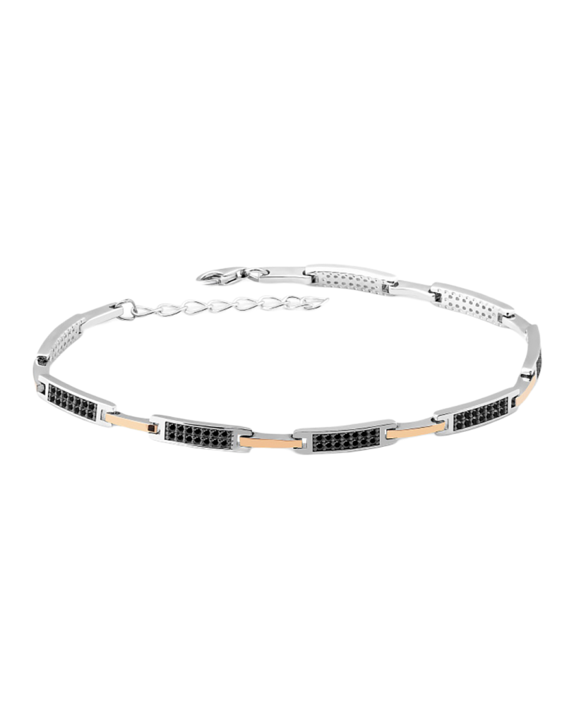 Sidabrinė apyrankė dengta auksu su cirkoniais