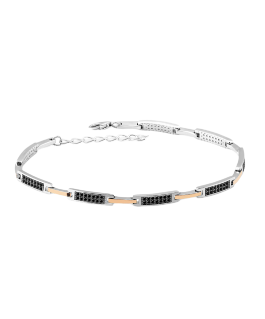 Sidabrinė apyrankė dengta auksu su cirkoniais