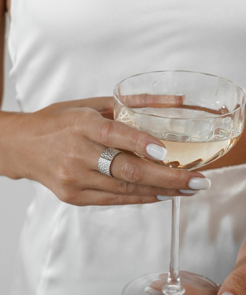 Sidabrinis žiedas dengtas auksu - Sidabriniai žiedai - Goldinga