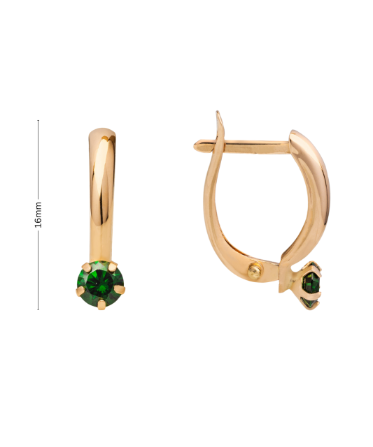 Auksiniai auskarai su cirkoniais  - Goldinga