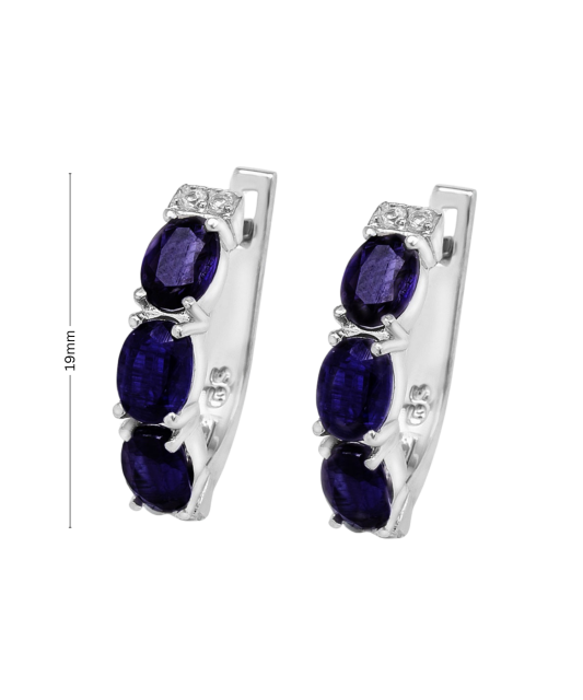 Sidabriniai auskarai su jolitais ir cirkoniais  - Goldinga