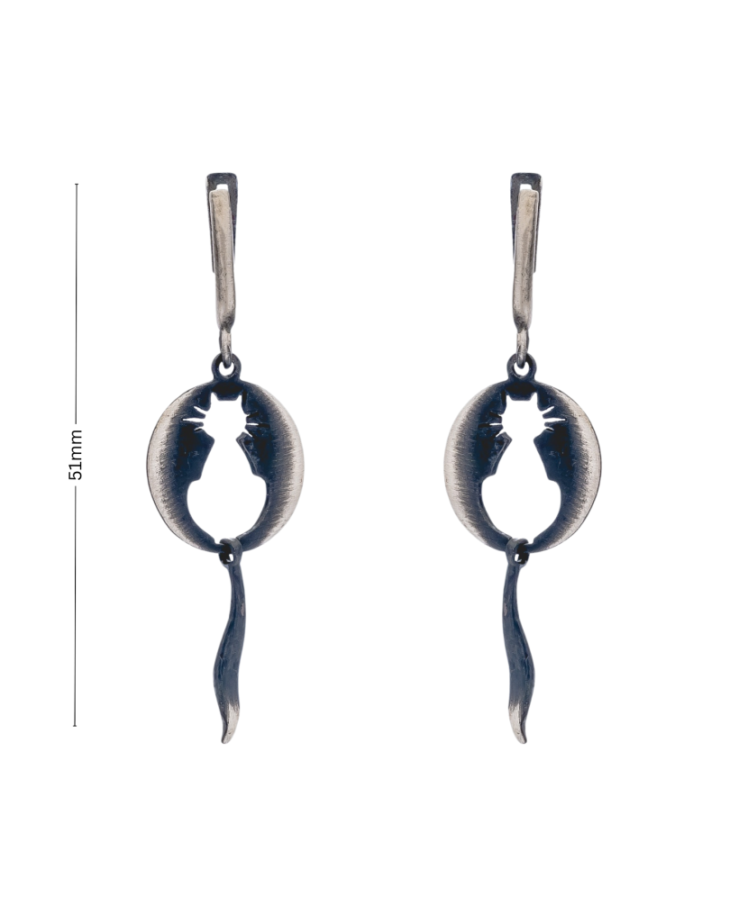 Sidabriniai auskarai "Katė"  - Goldinga