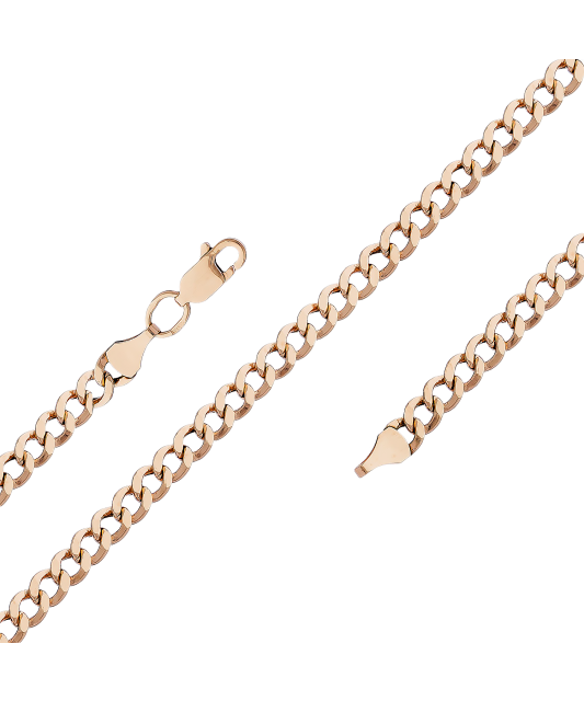 Auksinė grandinėlė "Curb" 5.1mm - Auksinės grandinėlės - Goldinga