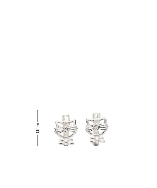 Sidabriniai auskarai su cirkoniais "Katinas"  - Goldinga