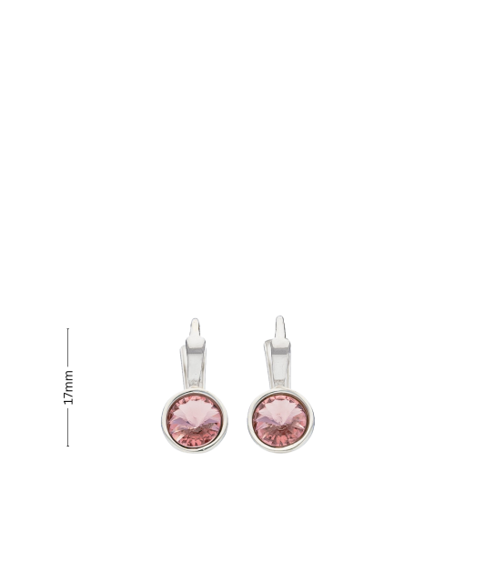 Sidabriniai auskarai su kristalais  - Goldinga