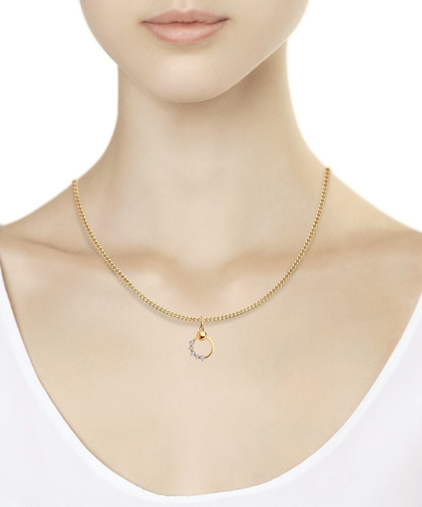 Auksinis pakabukas su cirkoniais - Auksiniai pakabukai - Goldinga