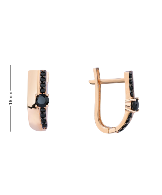 Auksiniai auskarai su cirkoniais - Auksiniai auskarai - Goldinga