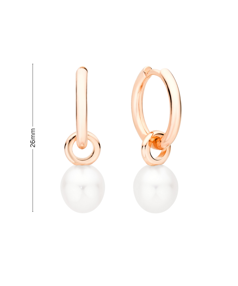 Paauksuoti Sidabriniai Auskarai Su Perlais - Auskarai su perlais - Goldinga