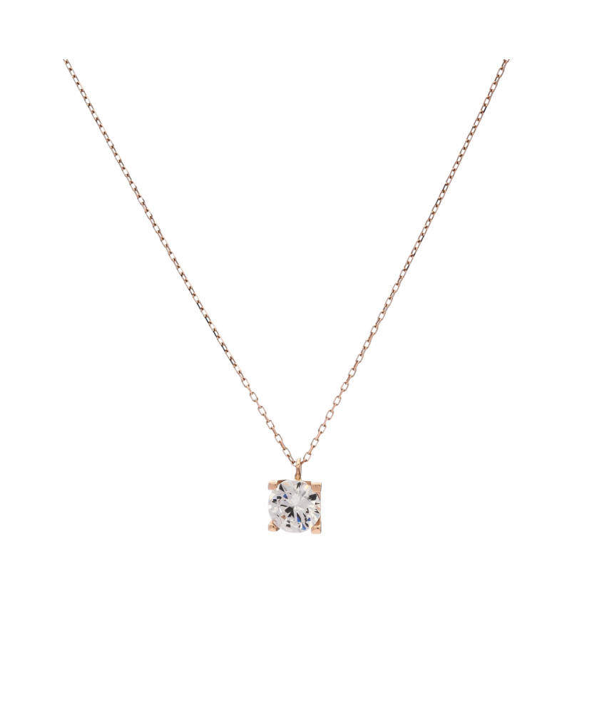 Auksinė grandinėlė su cirkonio pakabuku - Auksinės grandinėlės su pakabukais - Goldinga