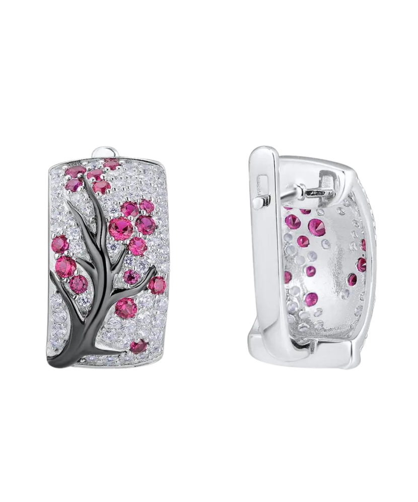 Sidabriniai auskarai su špineliais ir cirkoniais - Sidabriniai auskarai - Goldinga