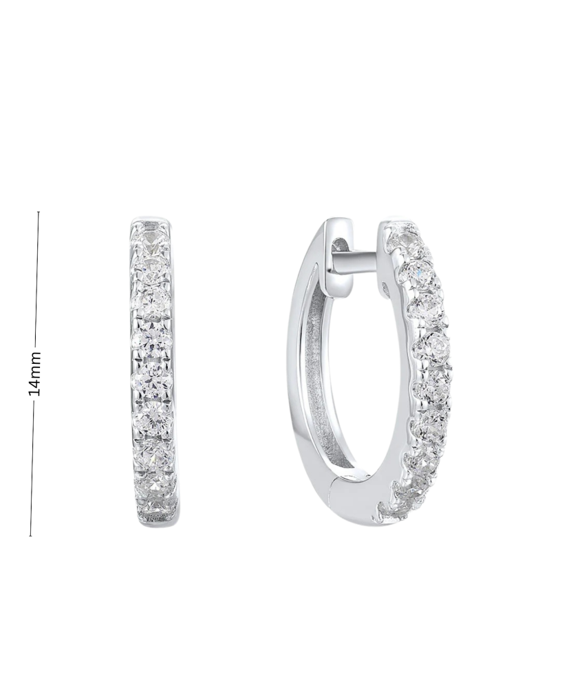 Sidabriniai auskarai su cirkoniais  - Goldinga